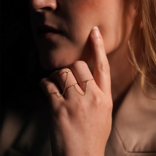 18k Gold Bridge Ring