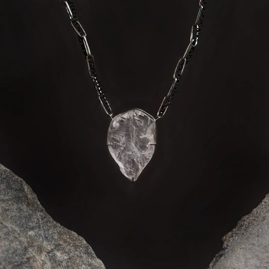 Collar de Plata Eslabones Unique Selenita