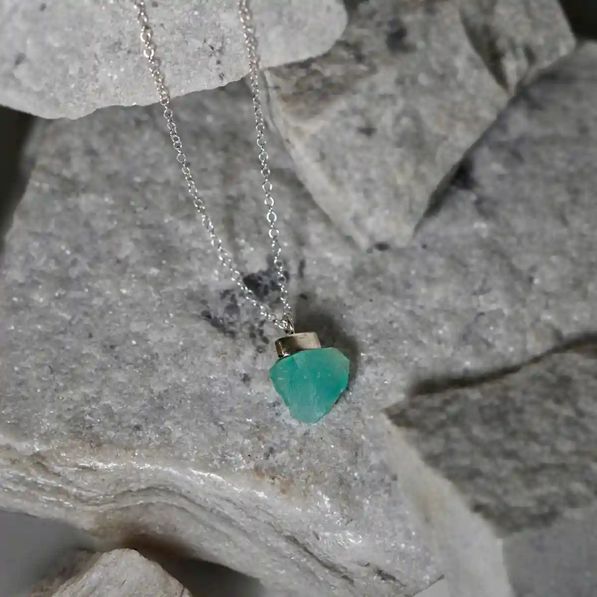 Collar de Plata Single Drop con Ópalo Andino | Sissai Joyería 