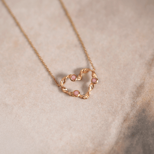 Collar de Oro Dream Heart Entrelazado 18k