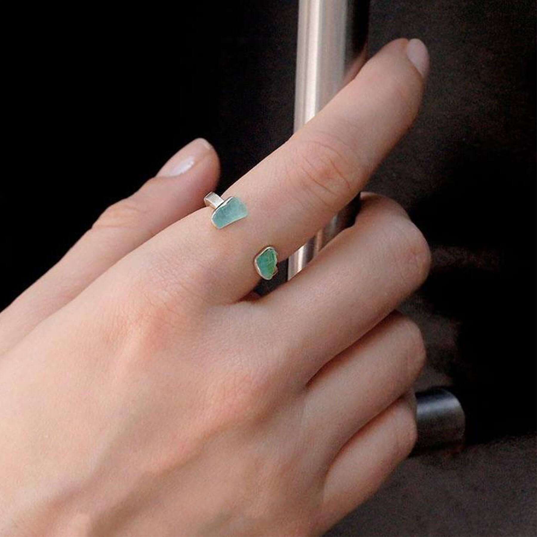 Anillo de Plata Ballestas con Ópalo Andino | Sissai Joyería 