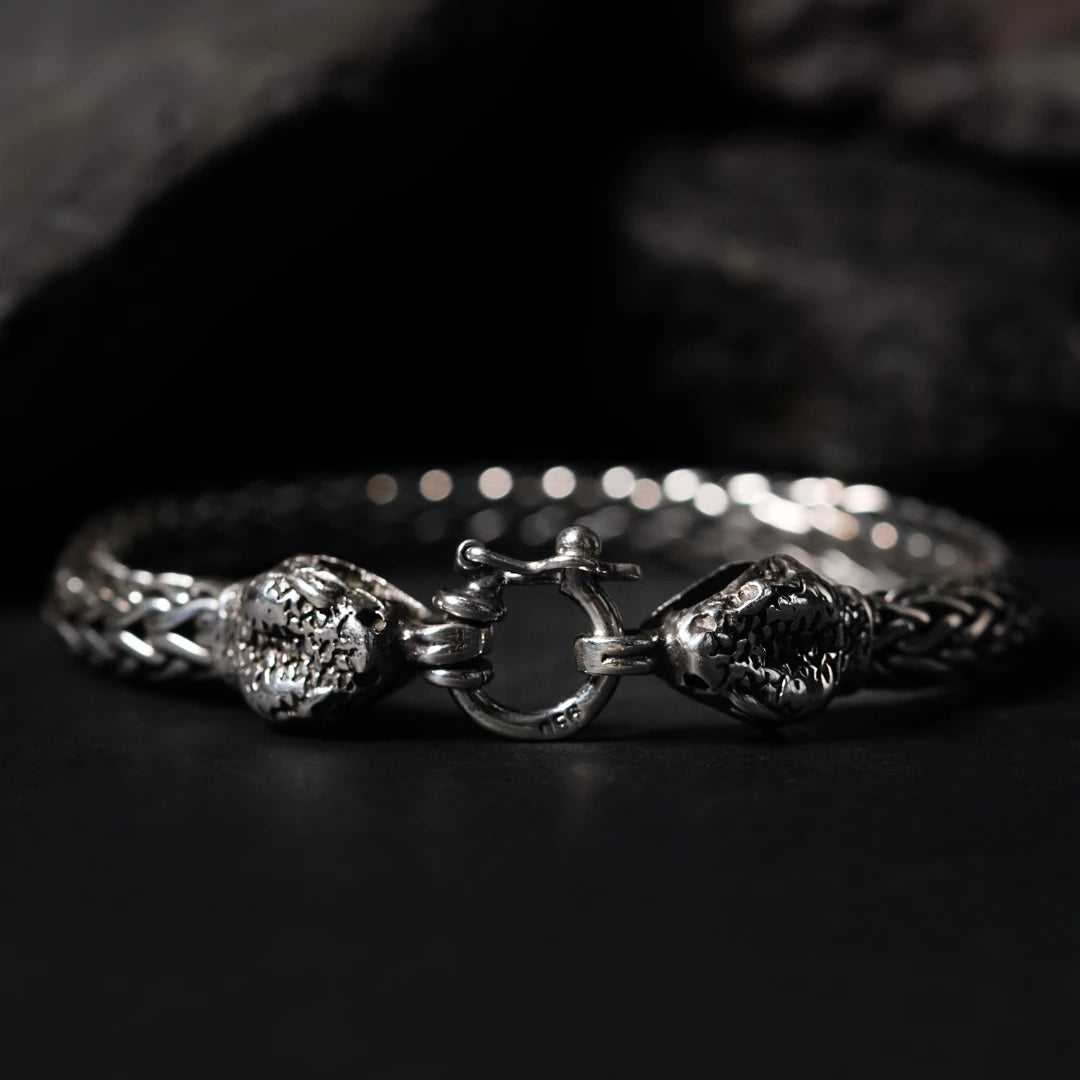 brazalete plata hombre