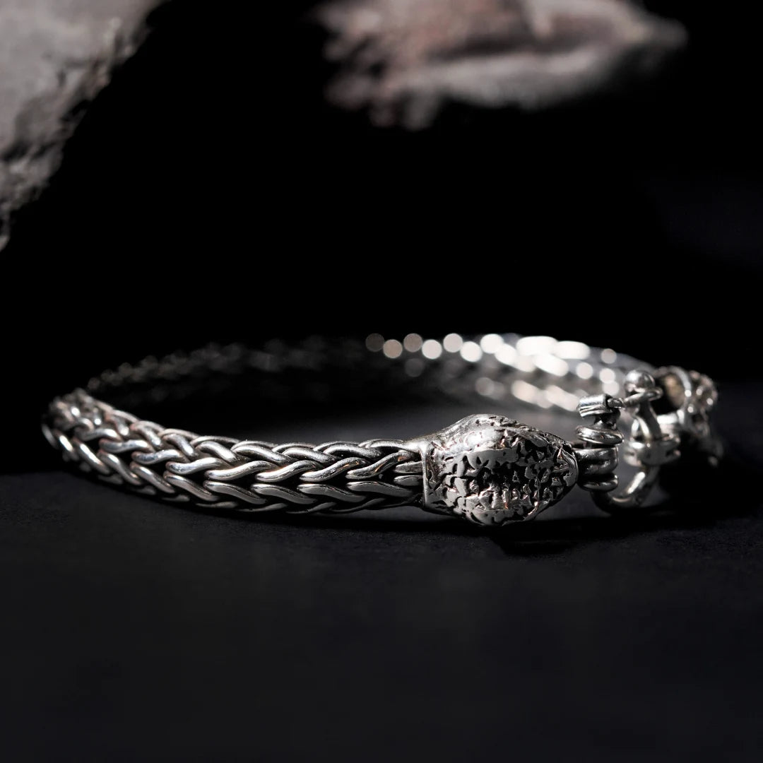 brazalete plata hombre