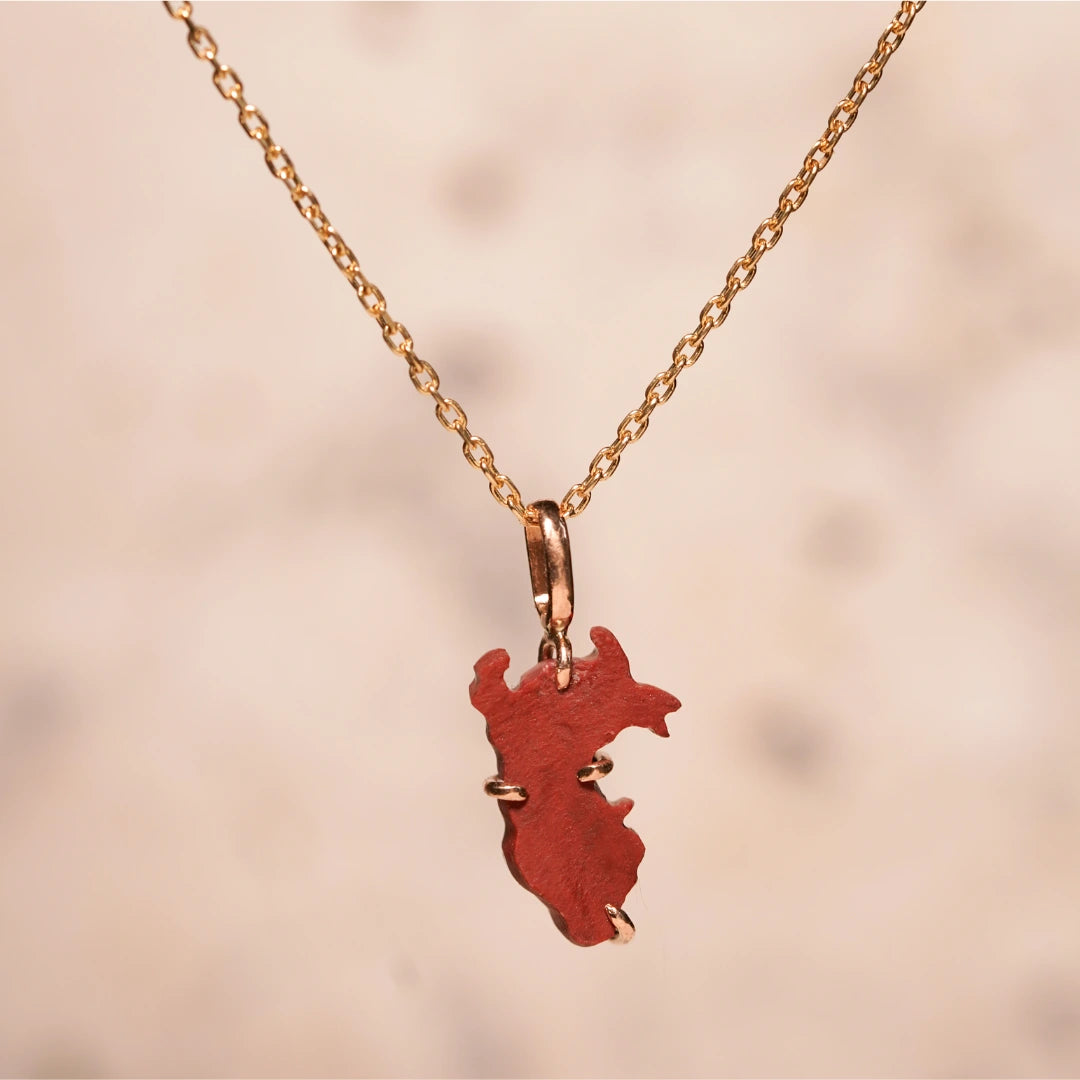 dije oro 18k jaspe rojo 