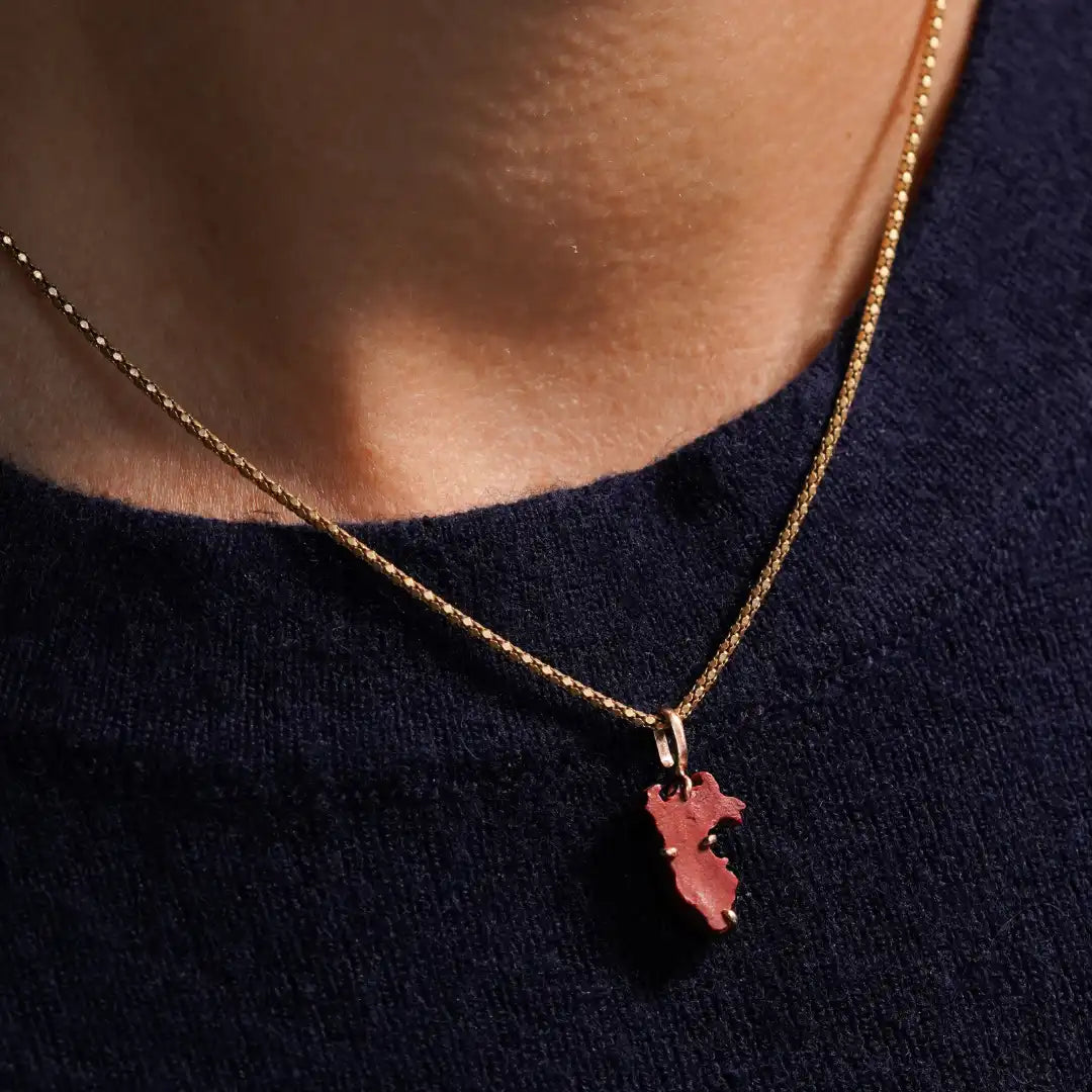 dije oro 18k jaspe rojo