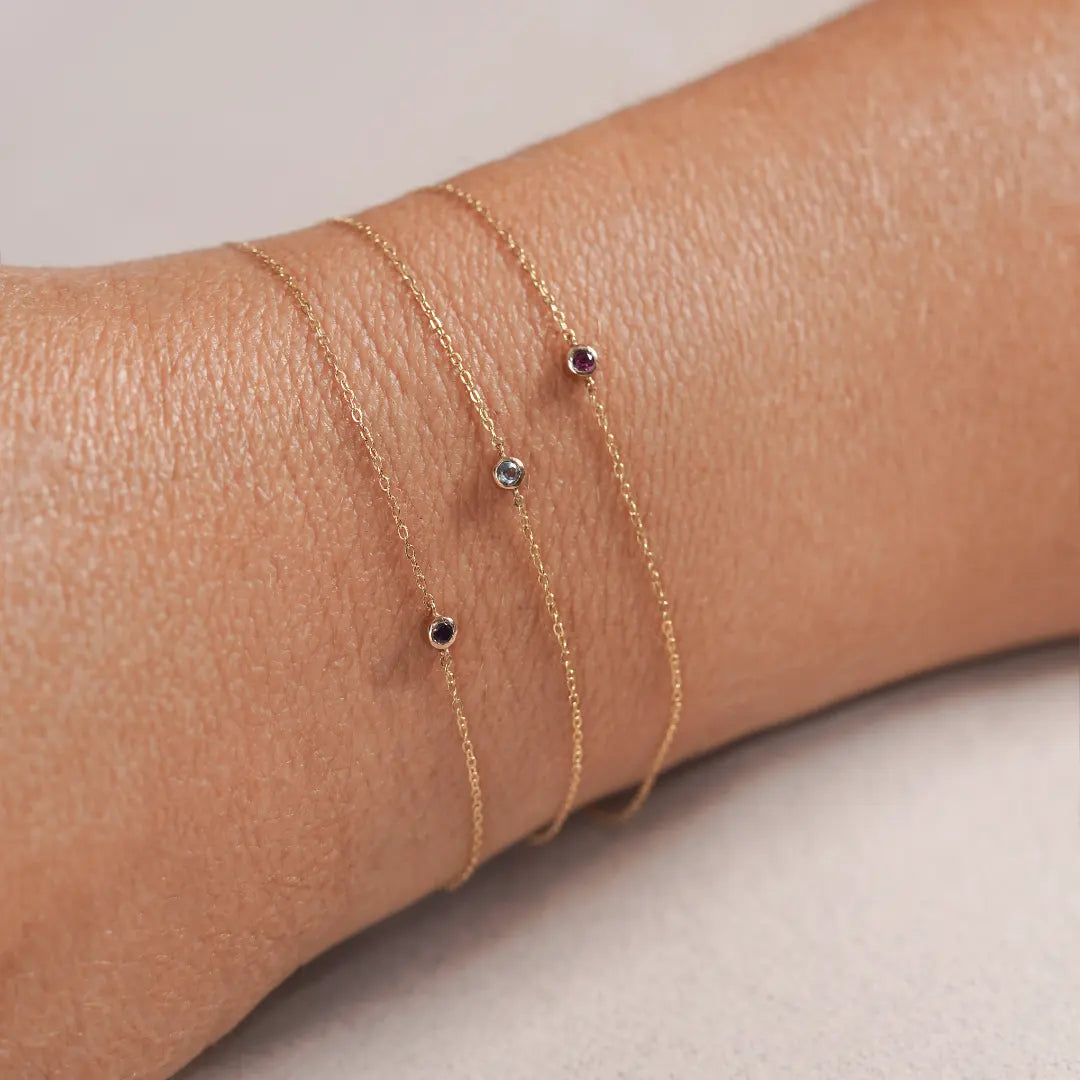 pulseras oro 18k manos piedras