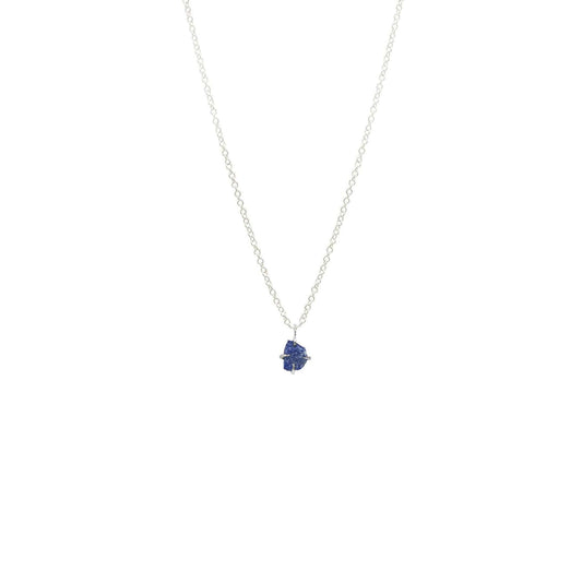 Collar de Plata Piedra en Bruto Simple con Lapislázuli | Sissai Joyería 