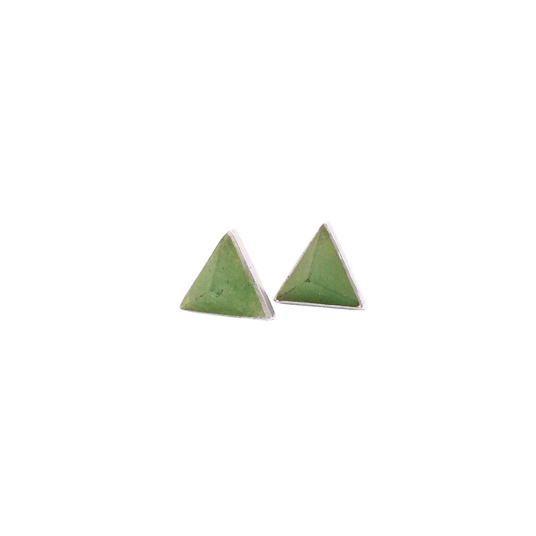 Aretes de Plata Pirámide con Piedras Naturales | Sissai Joyería 